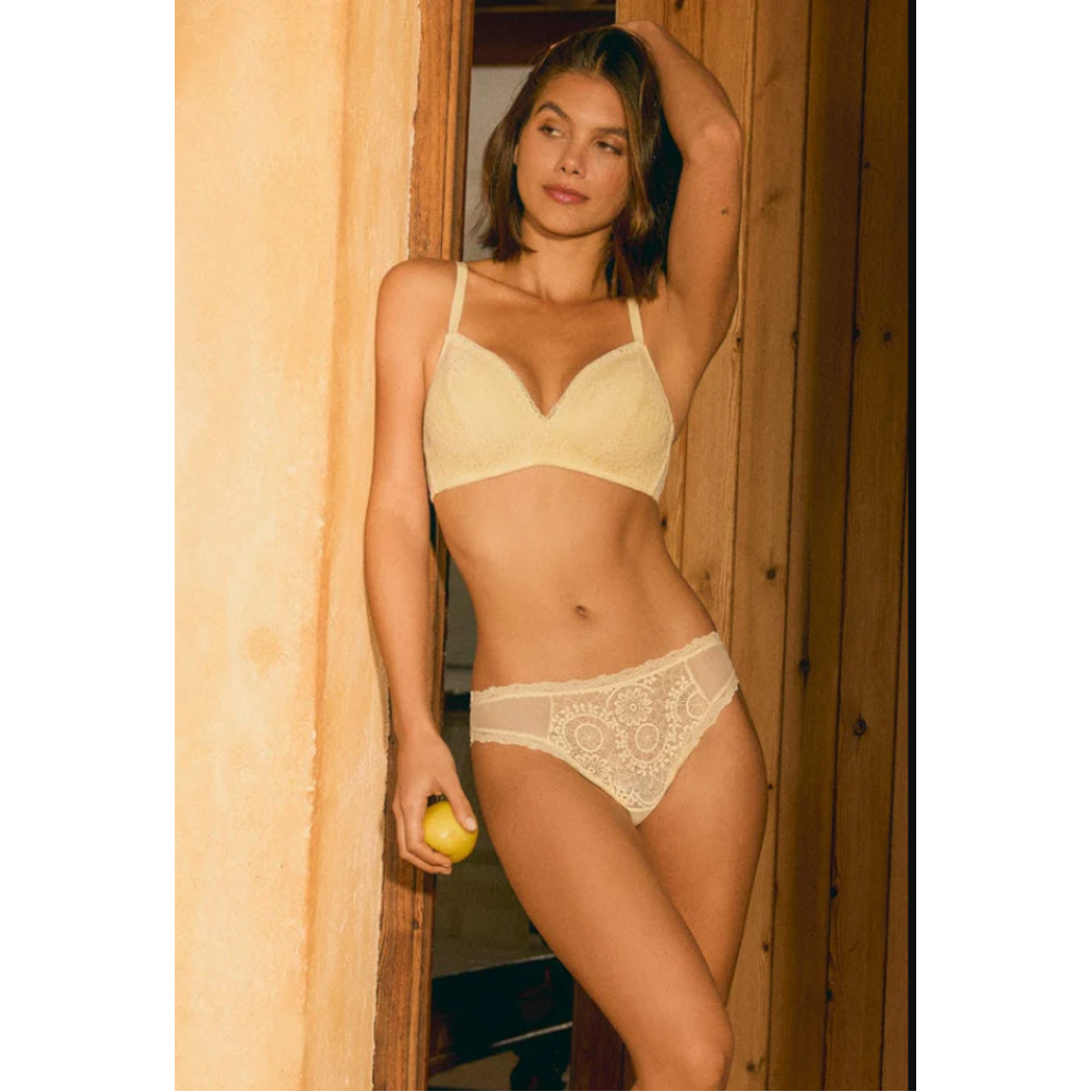 Ysabel Mora Y10803,  Γυναικείο Σουτιεν χωρίς μπανέλα, ΚΙΤΡΙΝΟ