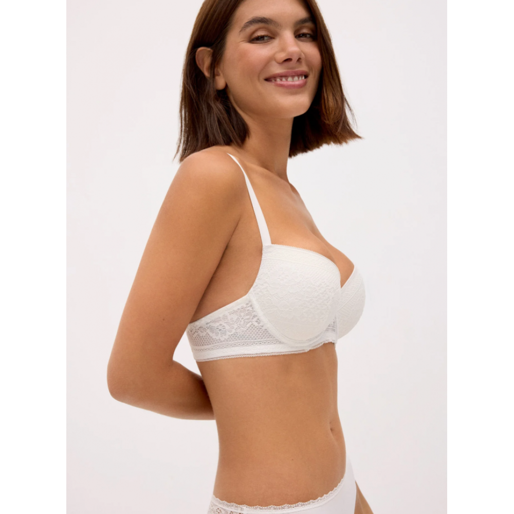 Ysabel Mora Y10828, Σουτιεν με μπανέλα Push Up, ΕΚΡΟΥ