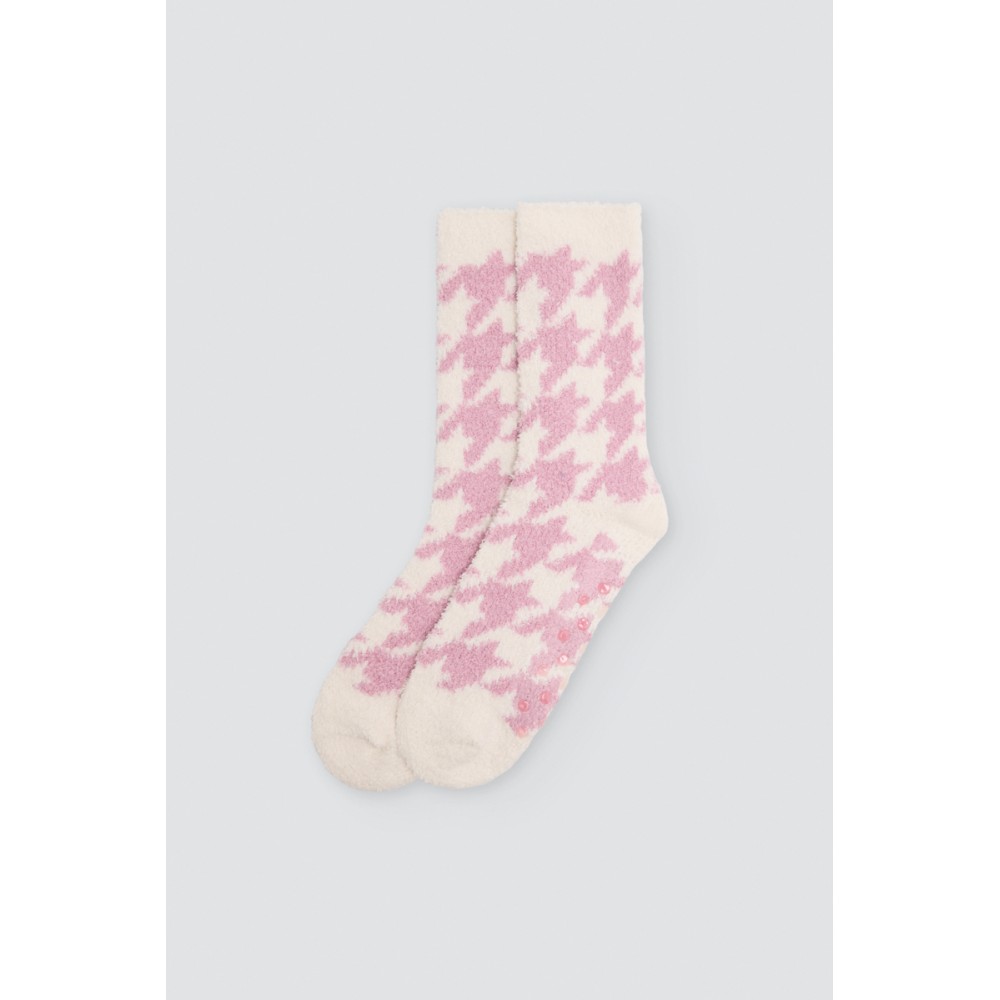 Ysabel Mora Y12130,  Γυνακείες Κάλτσες Flannel 1 ζευγάρι με πατουσάκια, ΕΚΡΟΥ