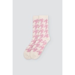 Ysabel Mora Y12130,  Γυνακείες Κάλτσες Flannel 1 ζευγάρι με πατουσάκια, ΕΚΡΟΥ