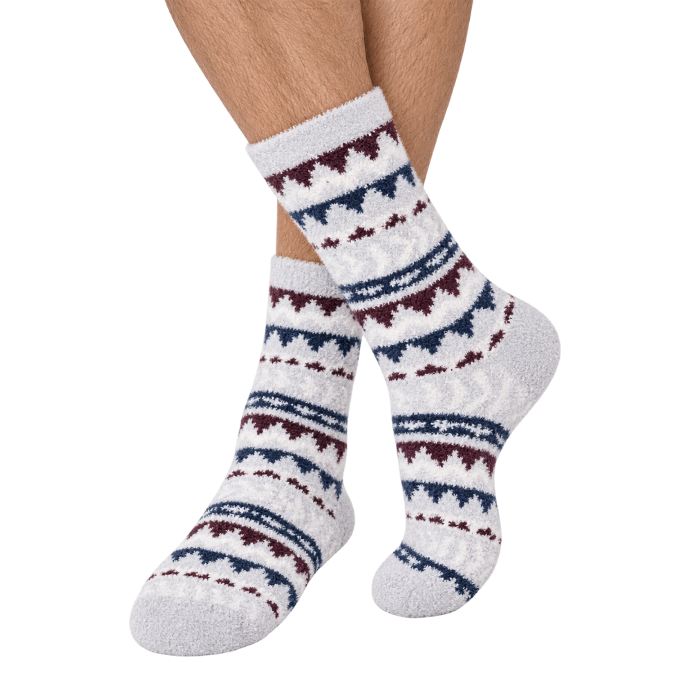 Ysabel Mora Y22122,  Ανδρικές Κάλτσες Flannel 1 ζευγάρι, ΓΚΡΙ