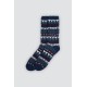 Ysabel Mora Y22122,  Ανδρικές Κάλτσες Flannel 1 ζευγάρι, ΜΠΛΕ